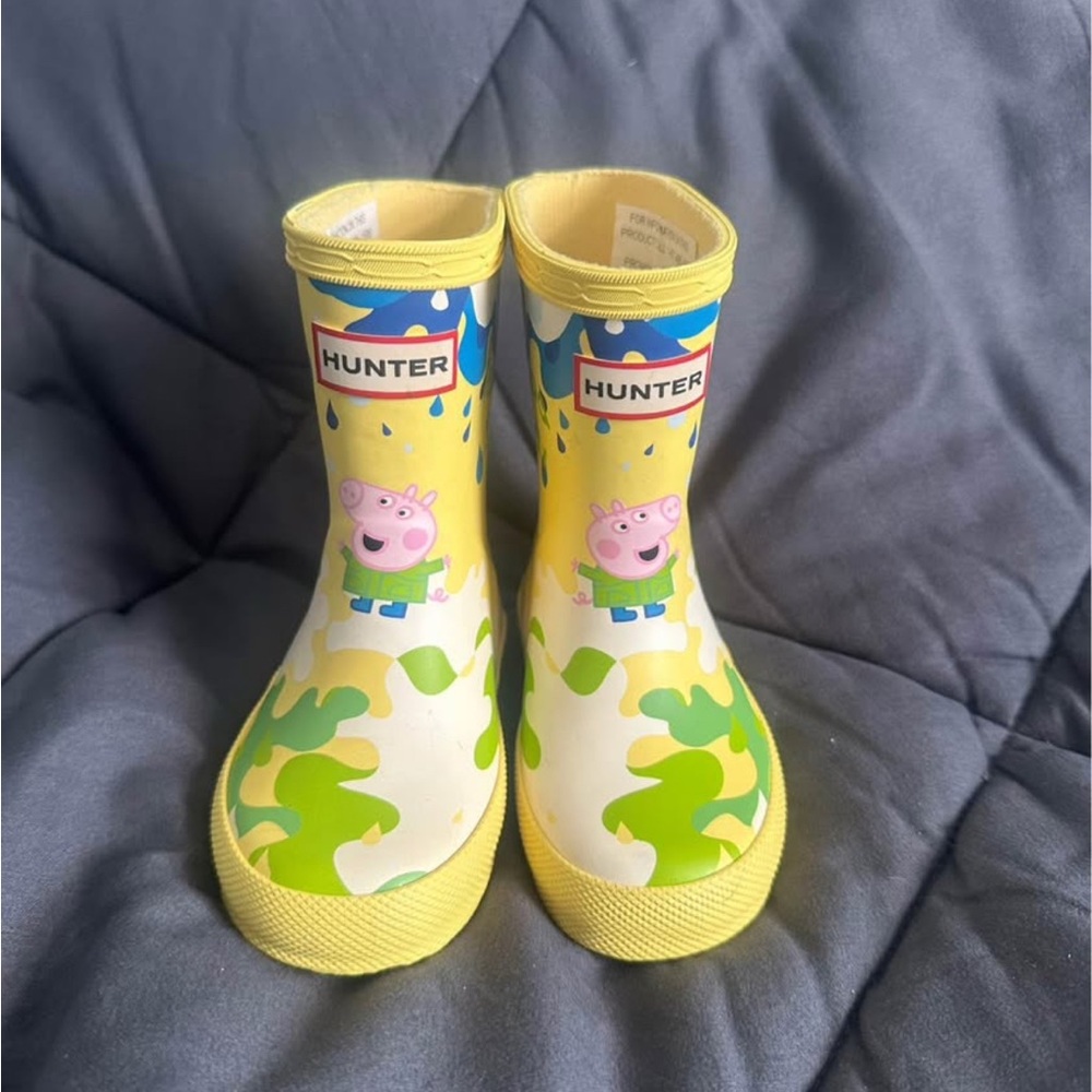 Hunter Yellow Kids Boots
